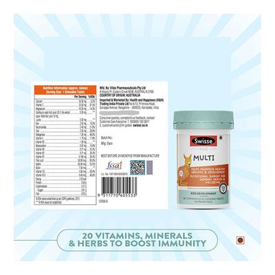 Swisse Family Immunity (Immune Action Tablet 60's, Vitamin D Tablet 90's, Kids Multi Tablet 60's) Combo Pack - Vitamin C