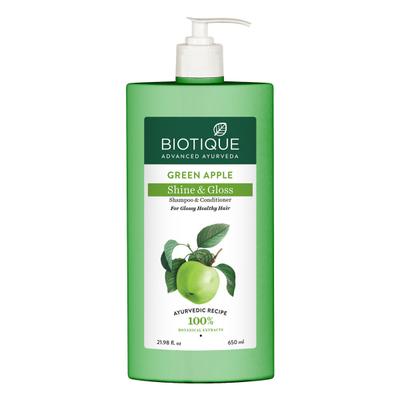 Biotique Green Apple Shine & Gloss Shampoo & Conditioner 650ml - Shampoos