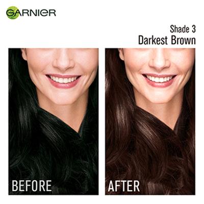 Garnier Color Naturals Creme Riche - 3 Darkest Brown (35 ml + 30 gm) (N) - Crème
