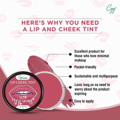 CGG Cosmetics Lip & Cheek Tint Balm SPF 15 - Pull Me Roser (121) 7 gm - Lip Balms