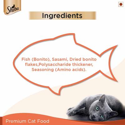 Sheba Feast of Flakes for Cats - Fish with Sasami (Pack of 35 gm x 12) 1's - Petfood