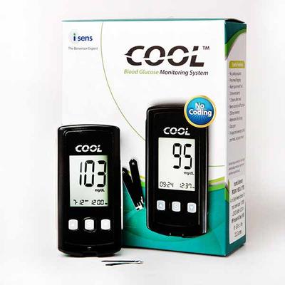 i-Sens Cool Blood Glucometer with Test Strips 10's - Black - Blood Glucose Monitors/Strips