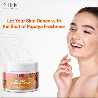 INLIFE Natural Papaya Fairness Cream 100 gm - Face Creams