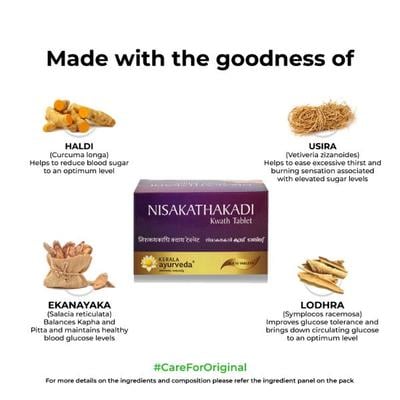 Kerala Ayurveda Nisakathakadi Kwath Tablet 100's - Diabetes Care (Ayush)