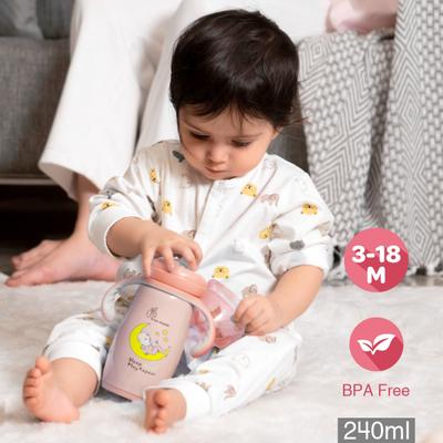 R For Rabbit Steebo Crescent Spout Cup 240 ml - Pink - Feeding & Nursing