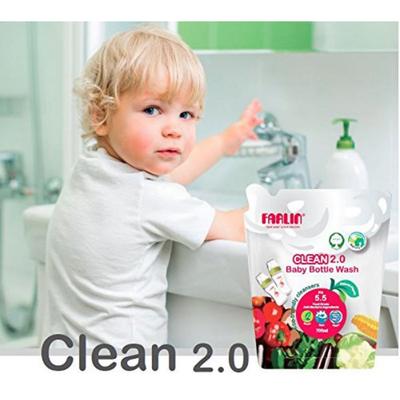 Farlin Clean 2.0 Baby Bottle Wash Liquid Refill Pack 700 ml - Baby Safety