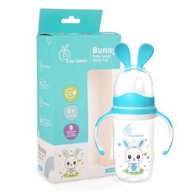 R for Rabbit Bunny Baby Spout Sippy Cup 240 ml - Blue - Feeding & Nursing