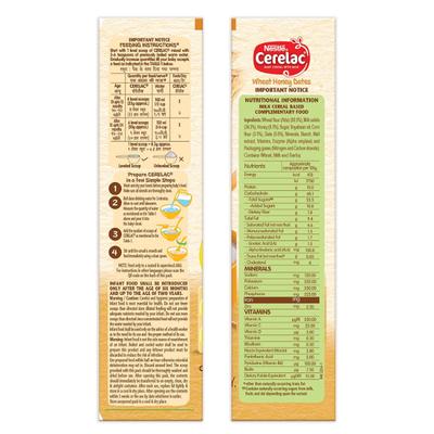 Nestle Cerelac Stage 3 (10 Months+) Powder 300 gm - Wheat Honey Dates (Refill Pack) - Baby And Infant Supplements