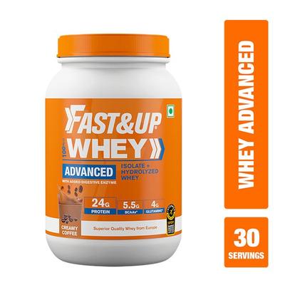 Fast&Up Whey Advanced Protein Powder - Creamy Coffee Flavour 912 gm - Whey Proteins