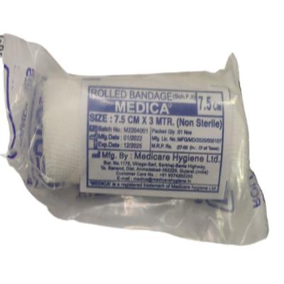 Medica Rolled Bandage (7.5 cm x 3 m) 1's - Bandages
