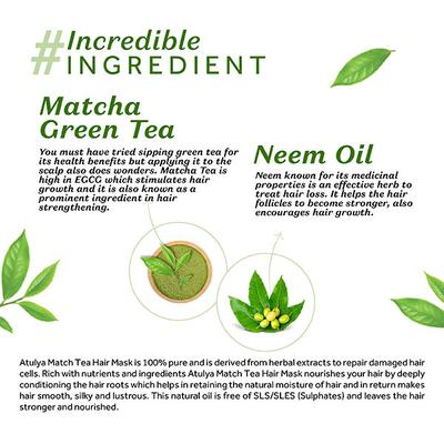 Atulya Matcha Tea Hair Mask 200 gm - Hair Masks & Packs
