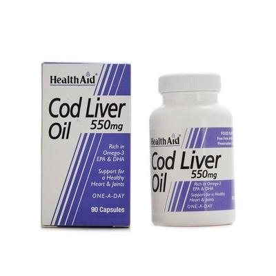 HealthAid Cod Liver Oil 550 mg Capsule 90's - Omega Fish Oil Fatty Acids