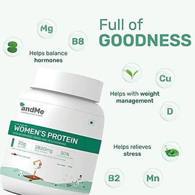 andMe Women's Protein Powder - Choco Almond 500 gm - Women Health