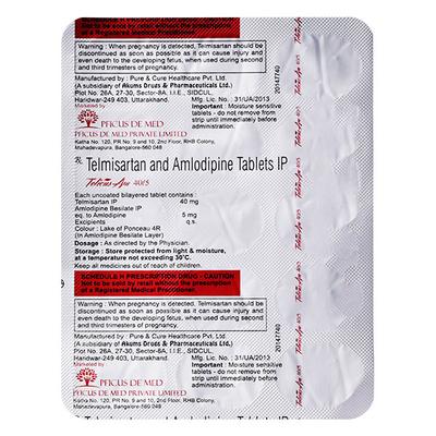 TELICUS AM 40mg Tablet 15's - Hypertension-Ana