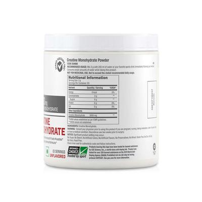 GNC Pro Performance Creatine Monohydrate 3000 mg Powder - Unflavored 250 gm - Workout Essentials