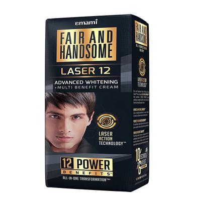 Emami Fair And Handsome Laser 12 Advanced Whitening + Multi Benefit Cream 60 gm - Creams/Oils/Lotions