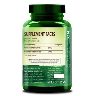 Himalayan Organics Horny Goat Weed 800 mg Vegetarian capsule 120's - Hair & Skin