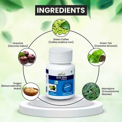 Jairishi Grin Slim Veg Capsule 60's - Speciality Medicines