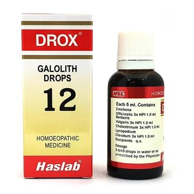 Haslab Drox 12 Galolith Drops 30 ml - Homeopathic Drops