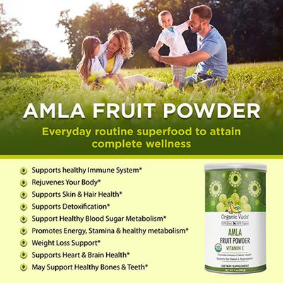 Organic Veda Fruit Powder - Amla & Vitamin C 200 gm - Pure Herbs
