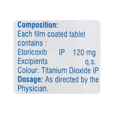 ETORICOB 120 Tablet 10's - Pain relief-Nsa
