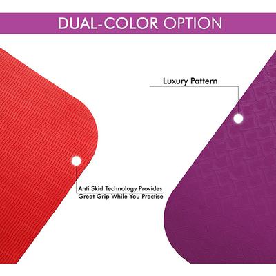 Boldfit Yoga Mat - Purple & Red 1's - Workout Essentials