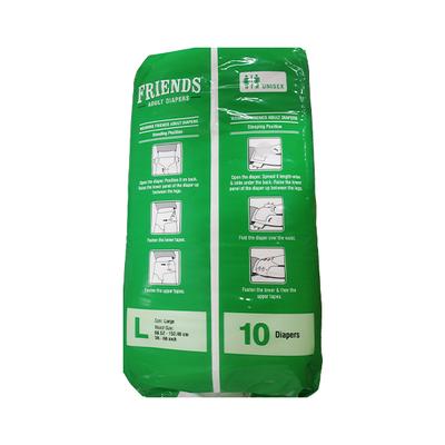 Friends Adult Diapers - Moderate (L) 10's - Adult Diapers & Pads