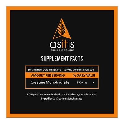 AS-IT-IS Nutrition Creatine (Monohydrate) Powder 500 gm - Workout Essentials