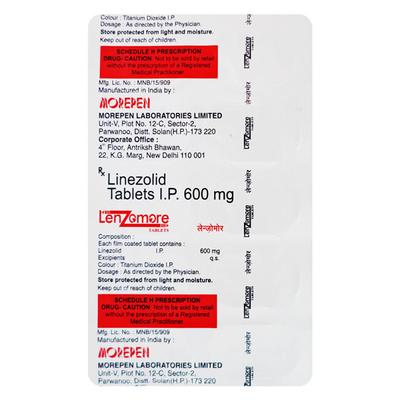 LENZOMORE 600mg Tablet 10's - Bacterial Infections-OAB
