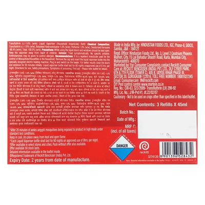 Mortein smart + Mosquito Repellent Liquid Refill (Pack of 3 x 45 ml) (Buy 2 Get 1 Free) 1's - Others