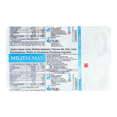 MILITIA MAX Capsule 10's - Supplements-Vam