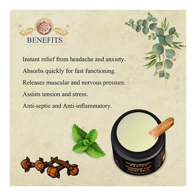 Bioayurveda Basics Headache Fast Relief Balm 60 gm - Balm/Ointments