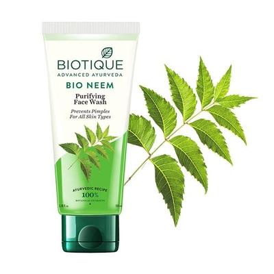 Biotique Bio Neem Purifying Face Wash for All Skin Types 100 ml - Face Wash & Cleansers