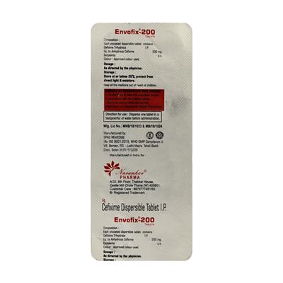 ENVOFIX 200mg Tablet 10's - Bacterial Infections-Cep