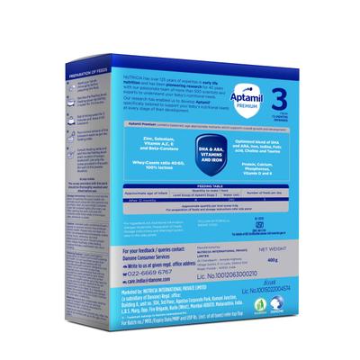 Aptamil Premium Follow up Formula Powder Stage 3 (12-24 months) 400 g - Baby And Infant Supplements