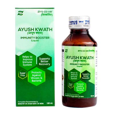 Zys-Co-Vir Ayush Kwath Immunity Booster Liquid - Menthol Flavour 100 ml - Vitamin C