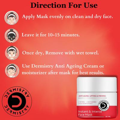 Dermistry Anti Aging Lifting & Firming Instant & Intense Retinol Face Mask 50 ml - Face Mask