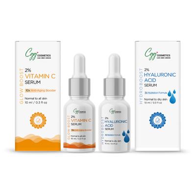 CGG Cosmetics Pigmented Dull Skin Combo (Vitamin C Serum 10 ml + Hyaluronic Acid Serum 10 ml) - Face Serum