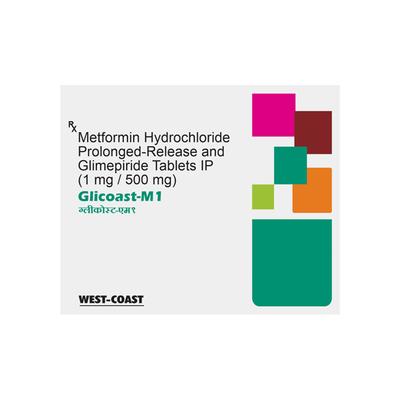 GLICOAST M 1 Tablet 10's - Diabetes-Ant