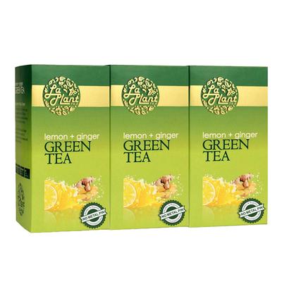 LaPlant Green Tea Bags - Lemon & Ginger (Pack of 3 x 25's) - Teas