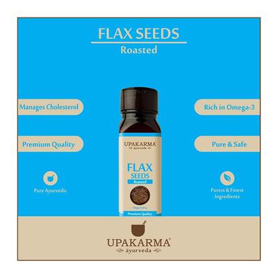 Upakarma Ayurveda Roasted Flax Seeds 150 gm - Health Products