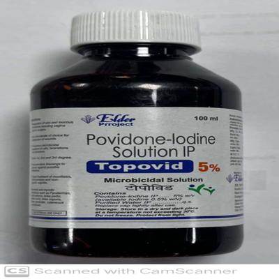 TOPOVID 5% Solution 100ml - Wound Care-Ski