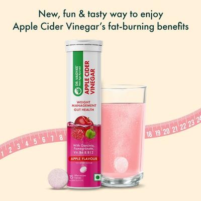 Dr. Vaidya's Apple Cider Vinegar Effervescent Tablet - Apple Flavour 15's - Apple Cider Vinegar - Acv