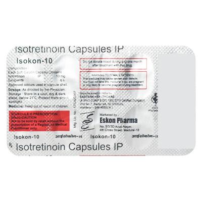 Isokon 10mg Capsule 10'S - Acne-Acn