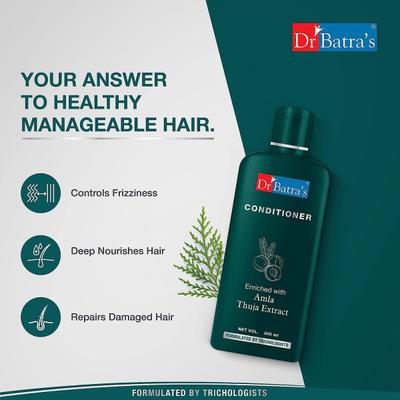 Dr Batra's Hair Fall Control Shampoo 500 ml + Conditioner 200 ml + Hair Vitalizing Serum 125 ml - Hair Treatment