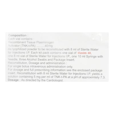 Elaxim 40 Injection 1'S - Blood Clot-Ant