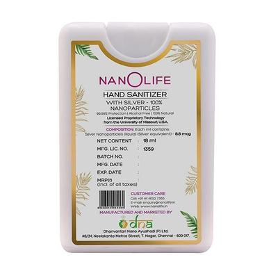 NanOlife Pocket-Size Hand Sanitizer Spray - No Fragrance 18 ml - Hand Sanitizer