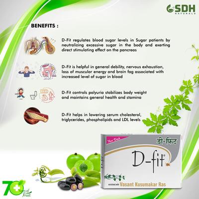 Shree Dhanwantri Herbals D-fit Capsule (Pack of 4 x 15's) - Speciality Medicines