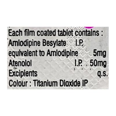 AMLOLIGHT AT 50mg Tablet 10's - Hypertension-Cal