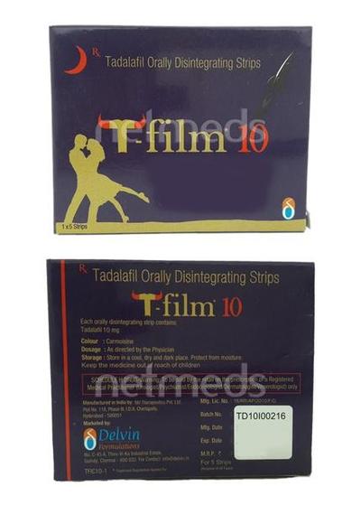 T Film 10mg Disintegrating Strips 5'S - Impotence/Erectile Dysfunction (Ed)